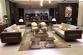 聽奢實木真皮沙發(fā)